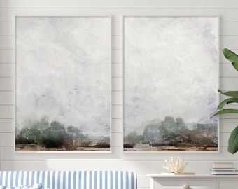 Abstract Landscape Print Set: Natural Tones, Contemporary Wall Art (Digital Download)