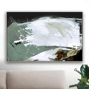 Large Abstract Landscape Painting, Dan Hobday Art, Large wall art, Abstract Landscape, Green Wall Art, Printable Art,24x36 Wall Art