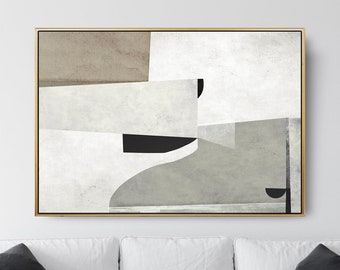 Large Abstract Painting, Large Modern wall art, Abstract Collage, Neutral Wall Art, Printable Abstract Art, 24x36, Dan Hobday Art, 16x20