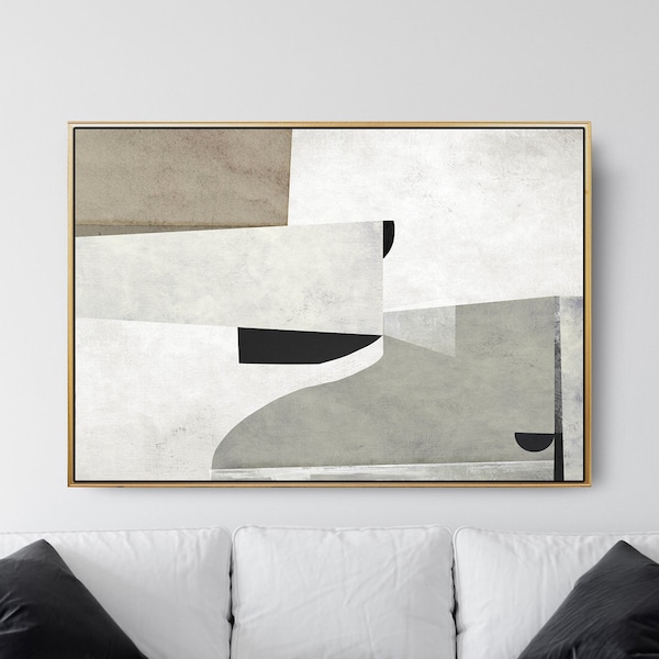 Large Abstract Painting, Large Modern wall art, Abstract Collage, Neutral Wall Art, Printable Abstract Art, 24x36, Dan Hobday Art, 16x20