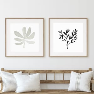 Set of 2 Prints, Farmhouse Decor, Printable Abstract, instant download, Dan Hobday Art. Minimal art Print set, Botanical Wall Art Set