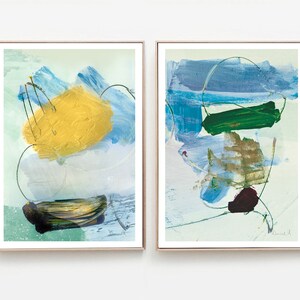 抽象アートプリントセット：ニュートラルトーンのモダンウォールアート（デジタルダウンロード）