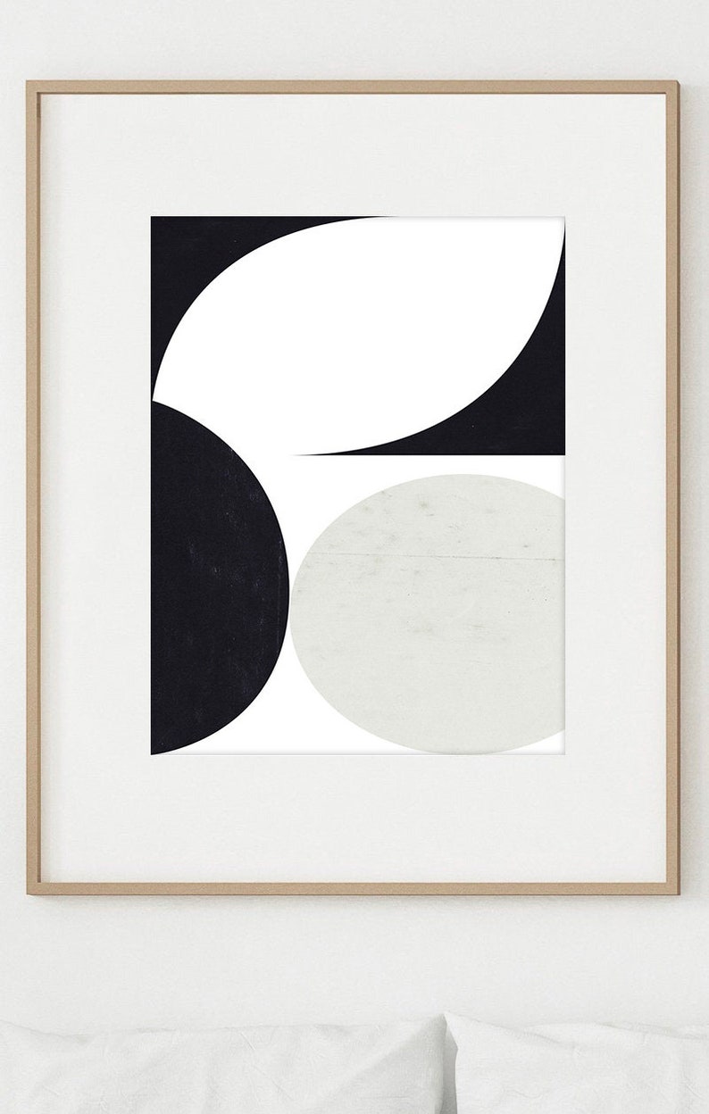 Abstract Art Print Set 2 Black & White Abstract Art Etsy