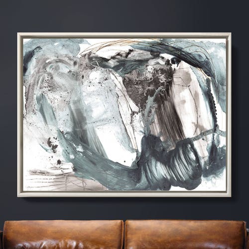 Printable Abstract Art Navy Blue and Pink Art Instant Etsy