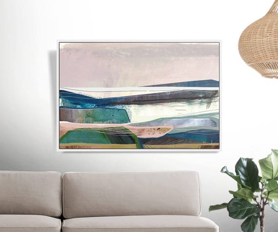 Abstract Landscape Painting Large Landscape Art Pink Art | Etsy UK