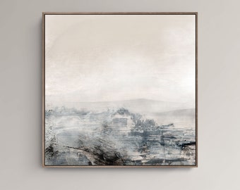 Abstract Landscape Painting, DIGITAL DOWNLOAD, Large Abstract Art, Modern Landscape, Dan Hobday Art, light gray colours, coastal art, luxe