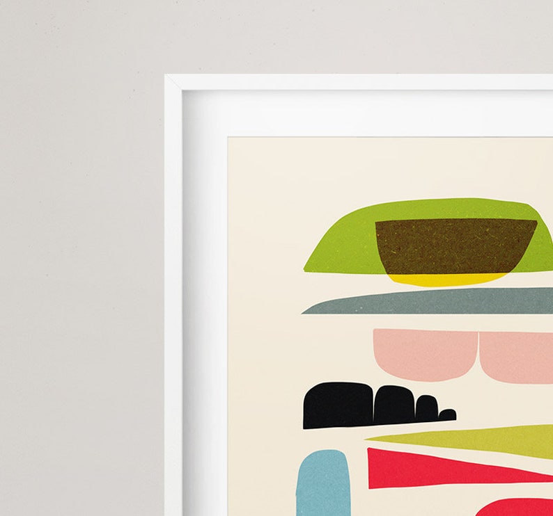 Mid Century Modern Art Print: Abstract Scandinavian Wall Decor (digital ...