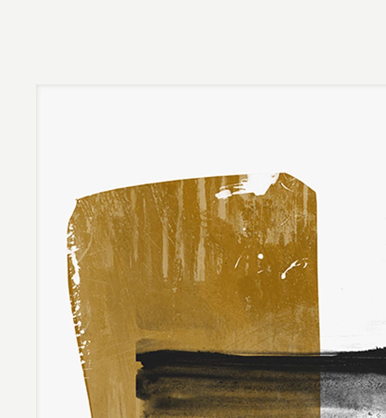 Printable Abstract Art Modern Wall Art Ochre Print instant Etsy