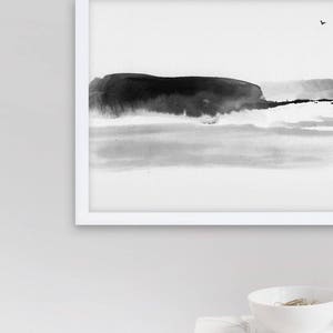 Beach Painting,Sea Rock Minimal Art, Printable Art Prints, Dan Hobday Art, digital download art, nature art, minimal wall art prints image 8