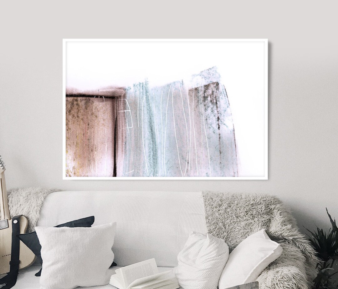 Printable Abstract Art, Pink and Blue Decor, Instant Download Art ...