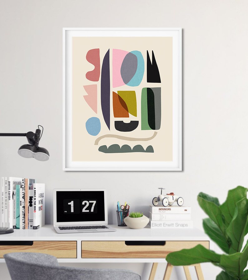 Large Printable Wall Art Scandinavian Print Mid Century Etsy
