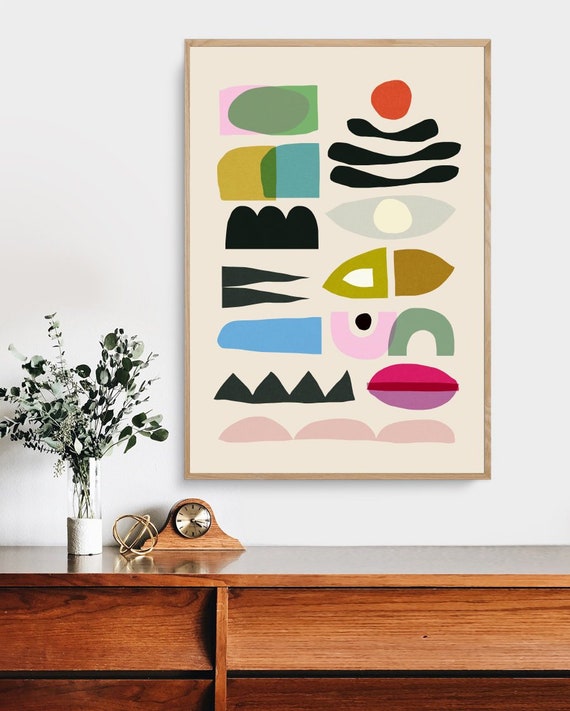 Large Printable Art, Mid Century Modern, Scandinavian Print, Mid