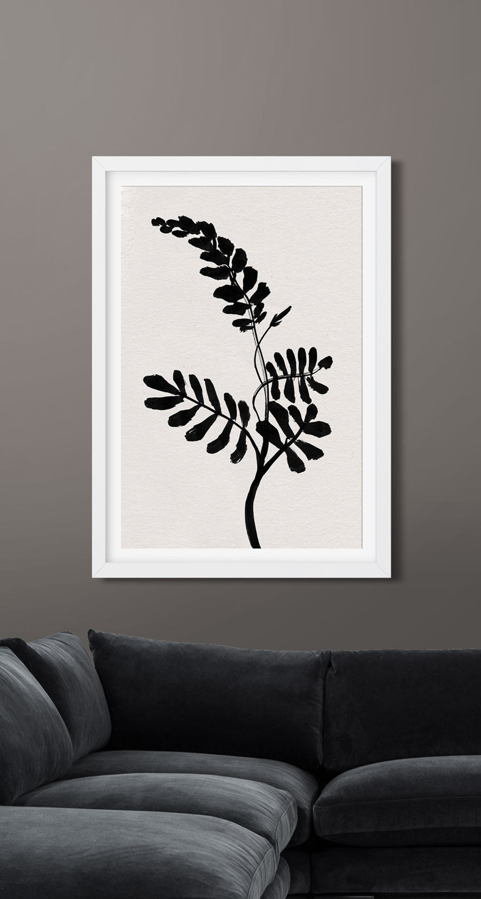 Floral Wall Art Print Black and White Print Printable Art - Etsy