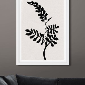 Floral Wall Art Print, Black and White Print, Printable Art, Botanical Wall Art, Flora Art, 16x20 Print, Botanical Prints, Boho art Prints image 4