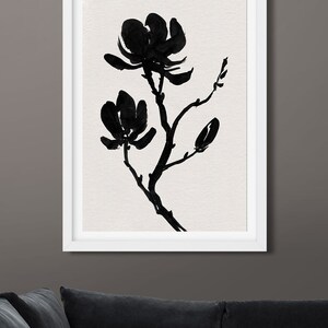 Printable Botanical Art, Black and White Art, Printable Art, Large Wall ...