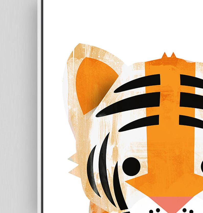 Tiger Print Large Wall Art Tiger Art Printable Art Kids Etsy