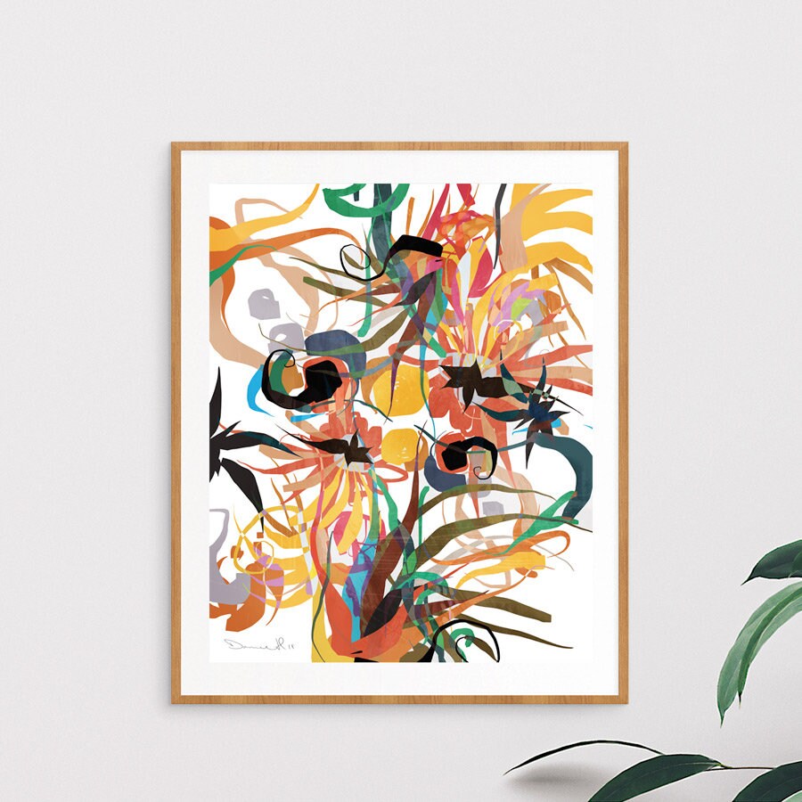 Printable Abstract Art Botanical Wall Art Tropical Art Etsy Australia