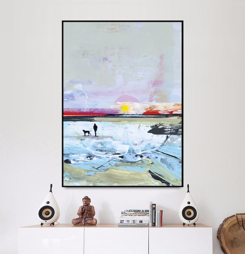 Printable Abstract Art, Seascape Painting, Digital Download, Beach Seascape Large wall art, Ocean Art, Ocean Print, A1 art, Dan Hobday image 5