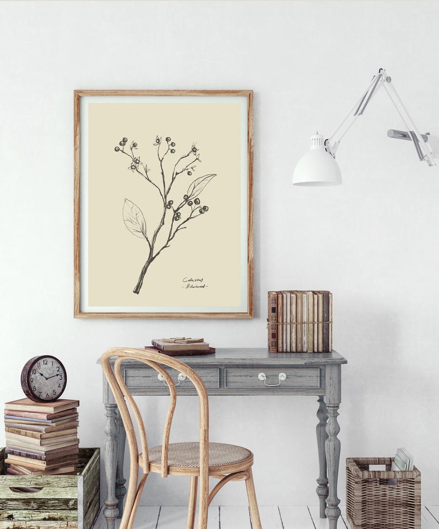 Set of 2 Prints Botanical Wall Art 2 Botanical Prints | Etsy