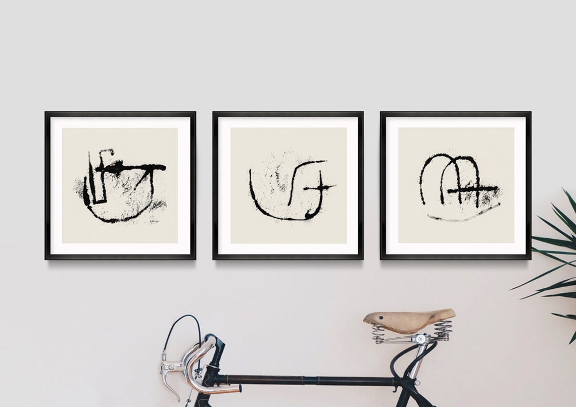 Set of 3 Prints Abstract Art Print Set 3 Abstract Prints Etsy