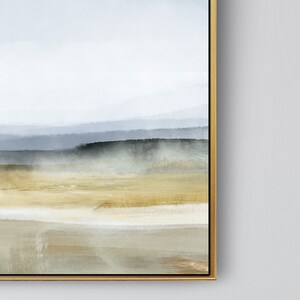 Landscape Painting, Dan Hobday Art, Yellow and Gray wall art, Yellow Wall Art, Large Landscape, Large Wall Art, Beige wall art, Yellowstone imagem 2