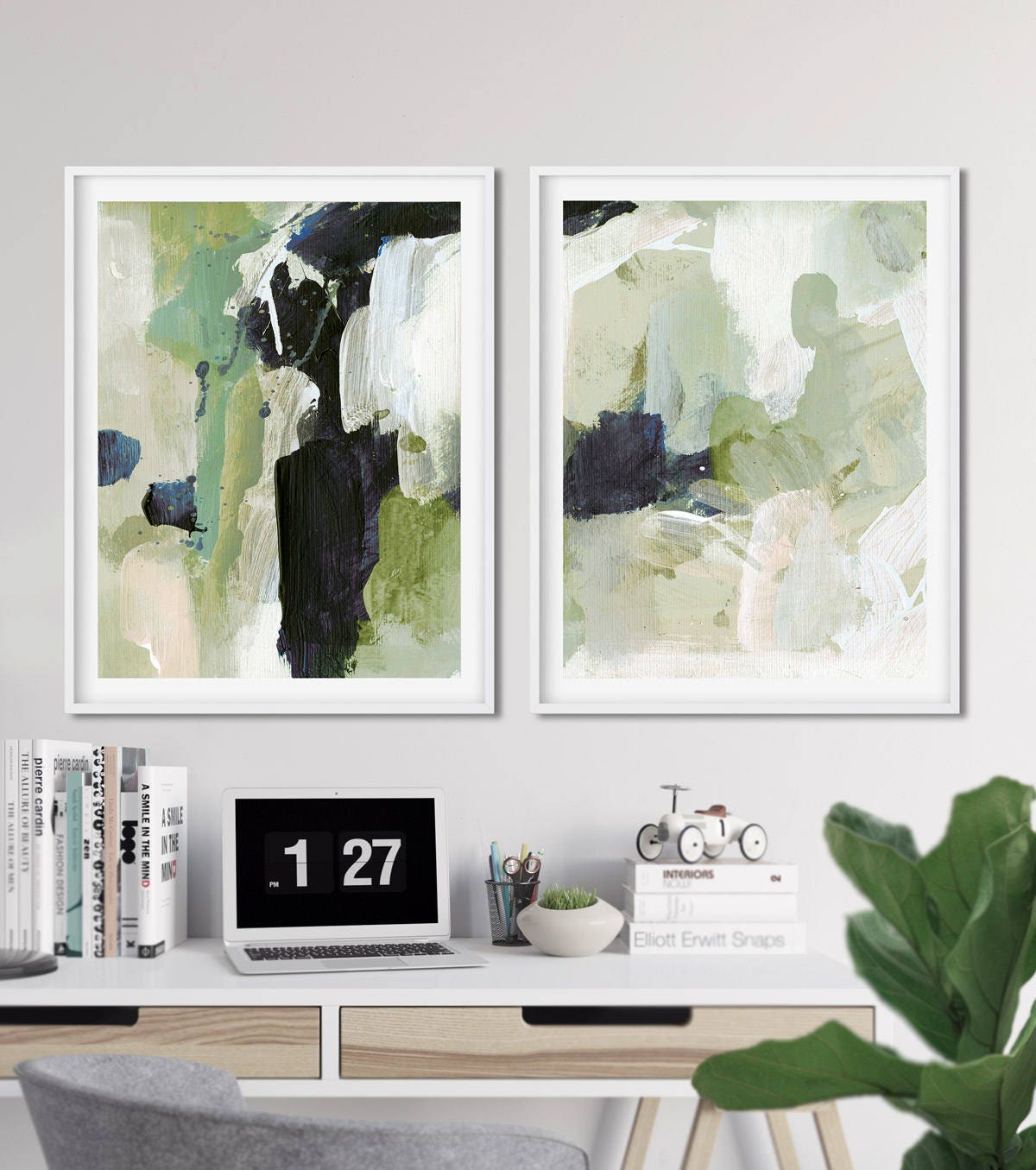 Abstract Print Set Set of 2 Prints Abstract Art Print Set Etsy UK