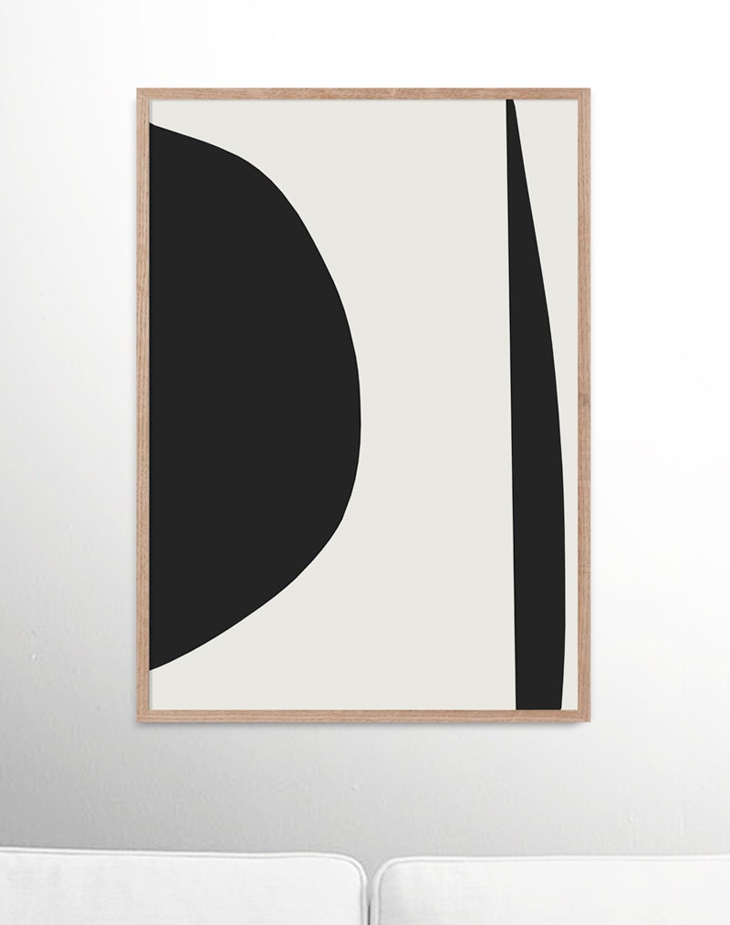 Black and White Abstract Art Print Set: Minimalist Gallery Wall ...