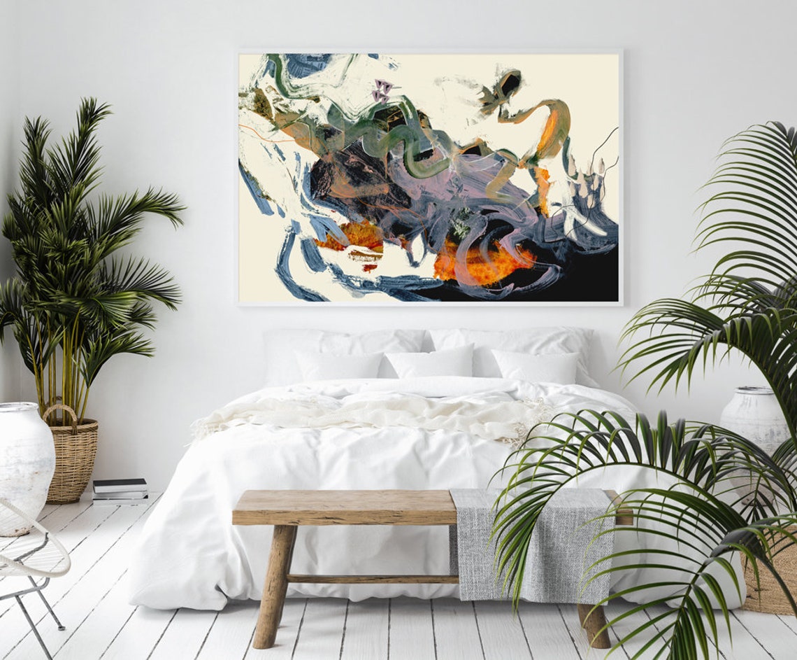 Large Wall Art Large Abstract Painting Modern Wall Art Etsy