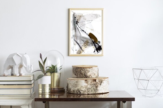 水墨画 馬の抽象画 金色フレーム絵画27✖️24 水墨画 馬の抽象画 金色フレーム絵画27✖️24 抽象的な馬の