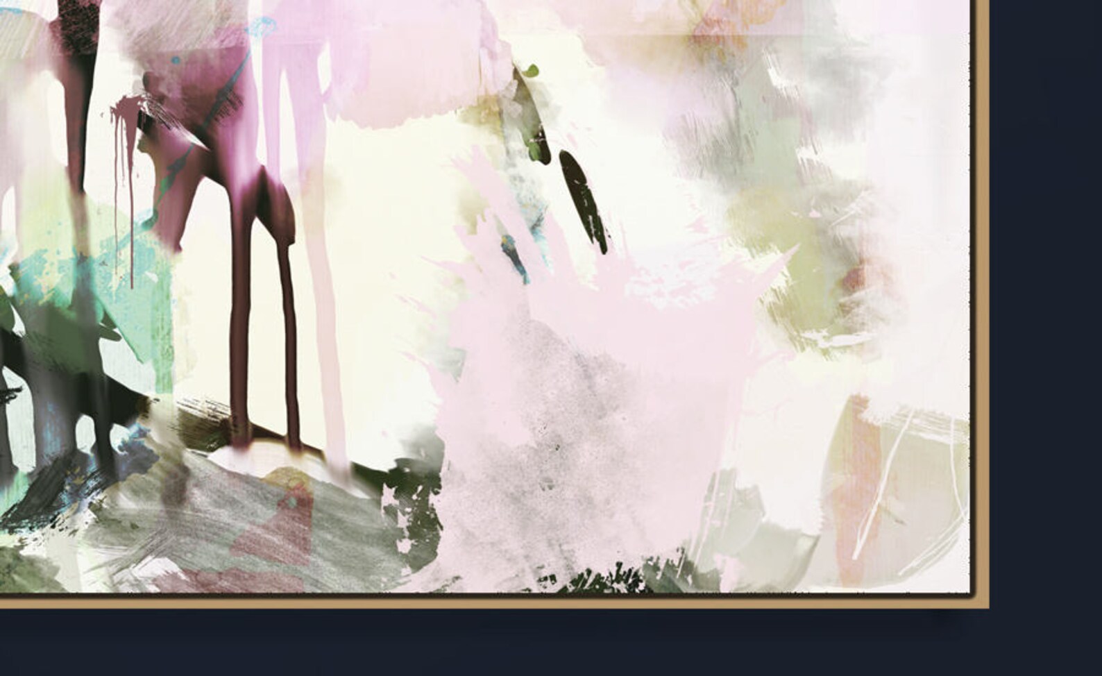 Printable Abstract Art Green and Pink Wall Art Instant Etsy UK