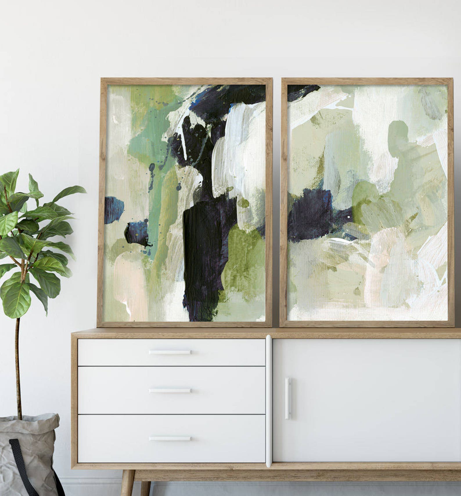 Abstract Print Set Set of 2 Prints Abstract Art Print Set Etsy UK