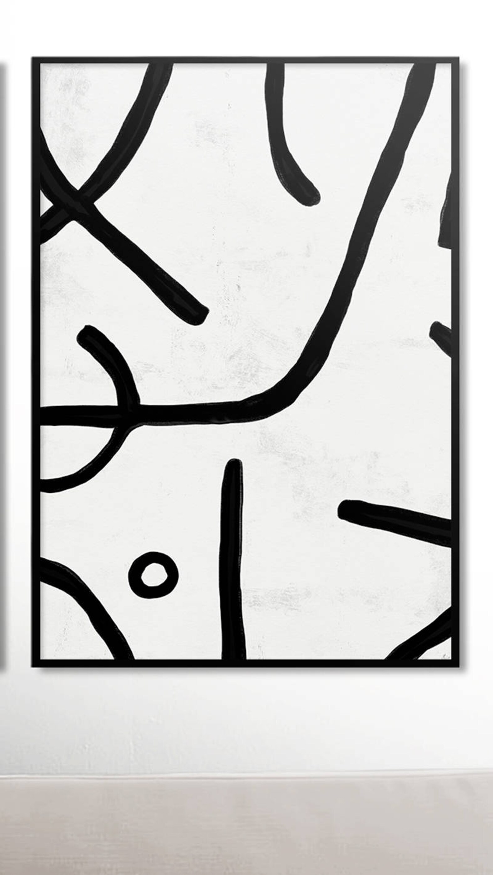 Abstract Art Print Set 3 Black & White Abstract Art Set of 3 Etsy