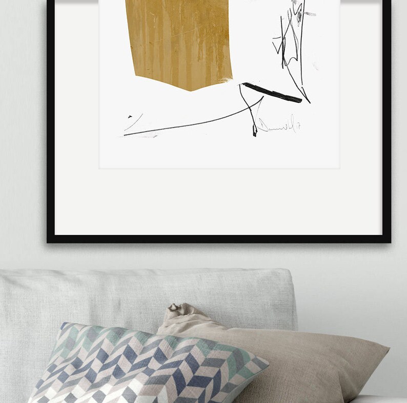 Printable Abstract Art Modern Wall Art Ochre Print instant Etsy