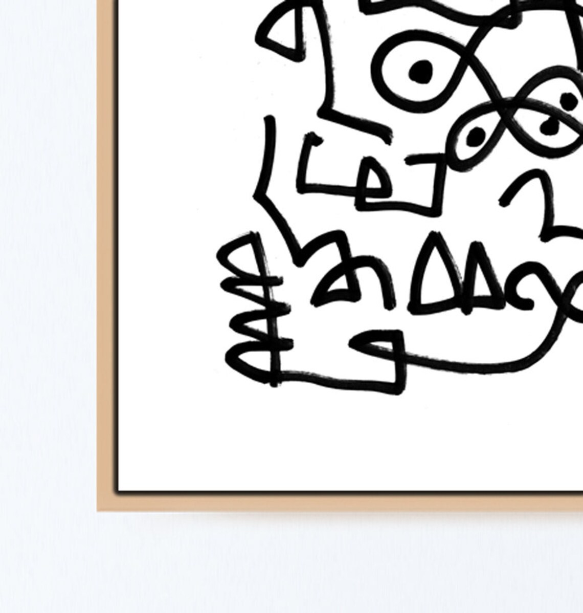 Large Abstract Line Art Printable Art Large Art Prints Etsy