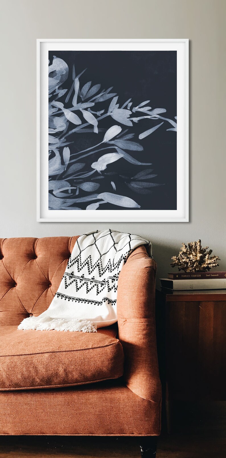 Set of 2 Prints Abstract Art Prints Floral Art Print Set Etsy