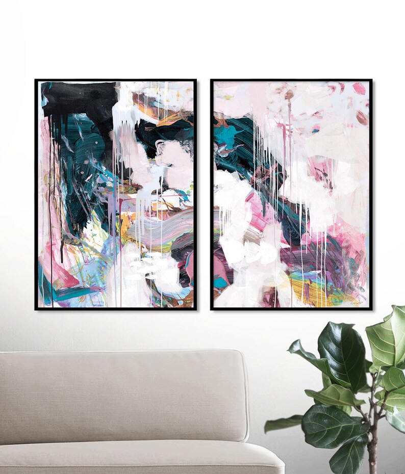 Set of 2 Prints Abstract Art Print Set 2 Abstract Prints Etsy Australia
