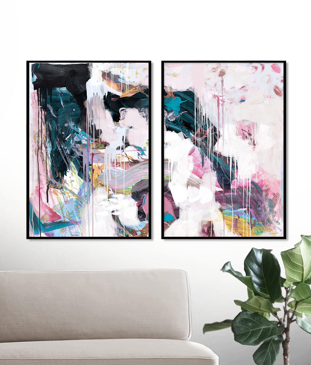 Set of 2 Prints Abstract Art Print Set 2 Abstract Prints Etsy Australia