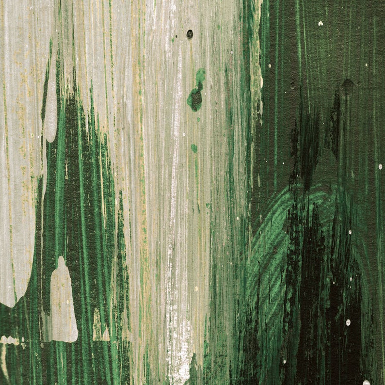 Abstract Art Print Set 2 Green & White Abstract Art Etsy UK