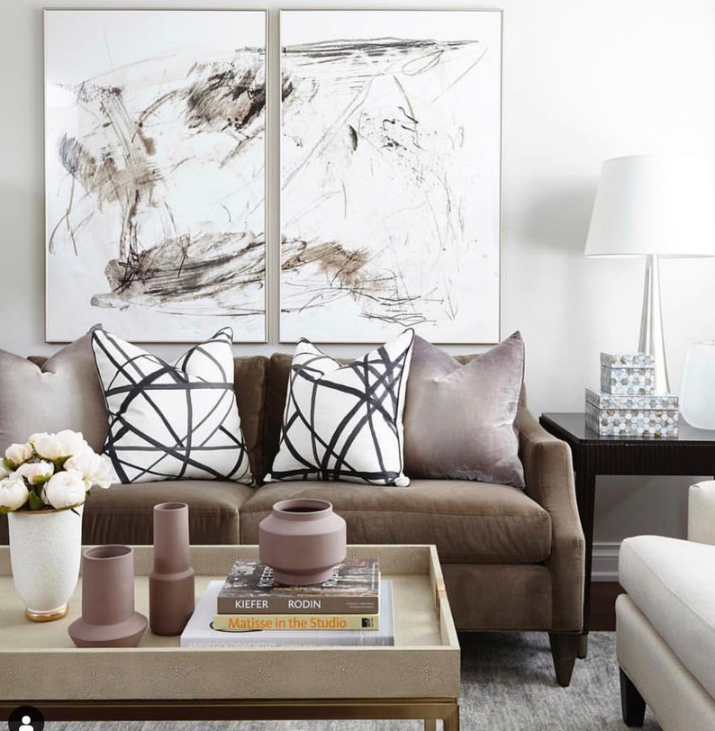 Abstract Print Set Set of 2 Prints Abstract Art Print Set Etsy