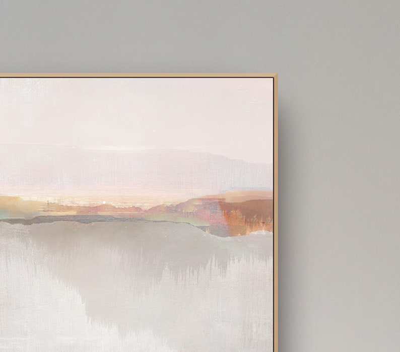 Large Landscape Painting, Large wall art, Coastal Art, Large Abstract Painting, Printable Art, Minimal Wall Art, 40x40 Wall Art, Dan Hobday image 5