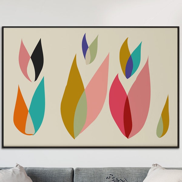 Large Printable Art, Mid Century Modern, Memphis Design, Large Art, Huge Art Print, Abstract Wall Art, Contemporary Art, Print at Any Size.