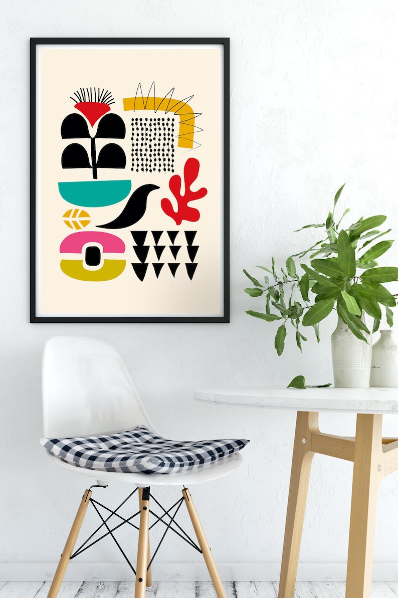 Large Printable Art Mid Century Modern Mid Century Print Etsy