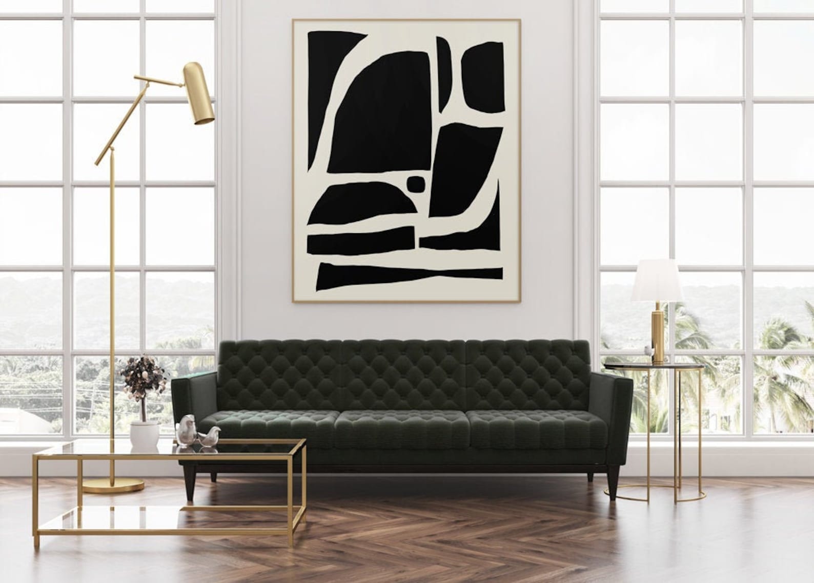 Large Abstract Art Large Wall Art Black and White Art Large Etsy