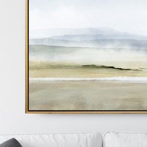 Landscape Painting, Dan Hobday Art, Yellow and Gray wall art, Yellow Wall Art, Large Landscape, Large Wall Art, Beige wall art, Yellowstone imagem 3