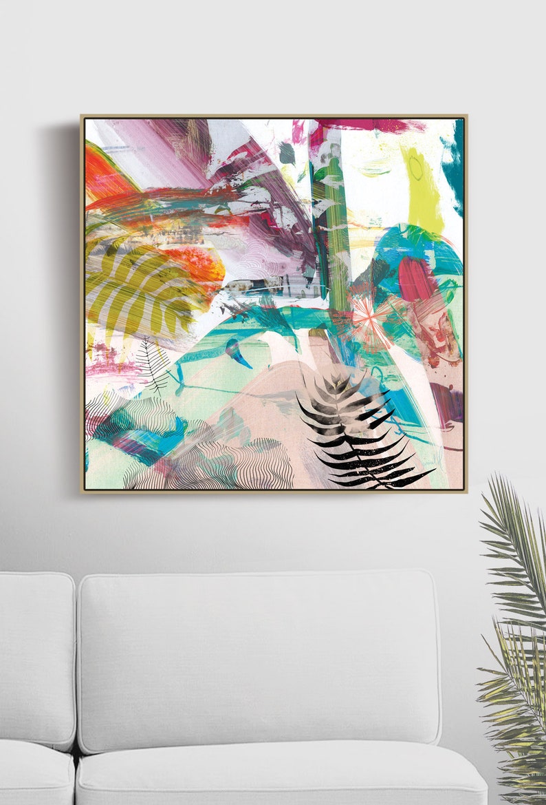 Printable Abstract Art Boho Art Colorful Wall Art 40x40 Etsy