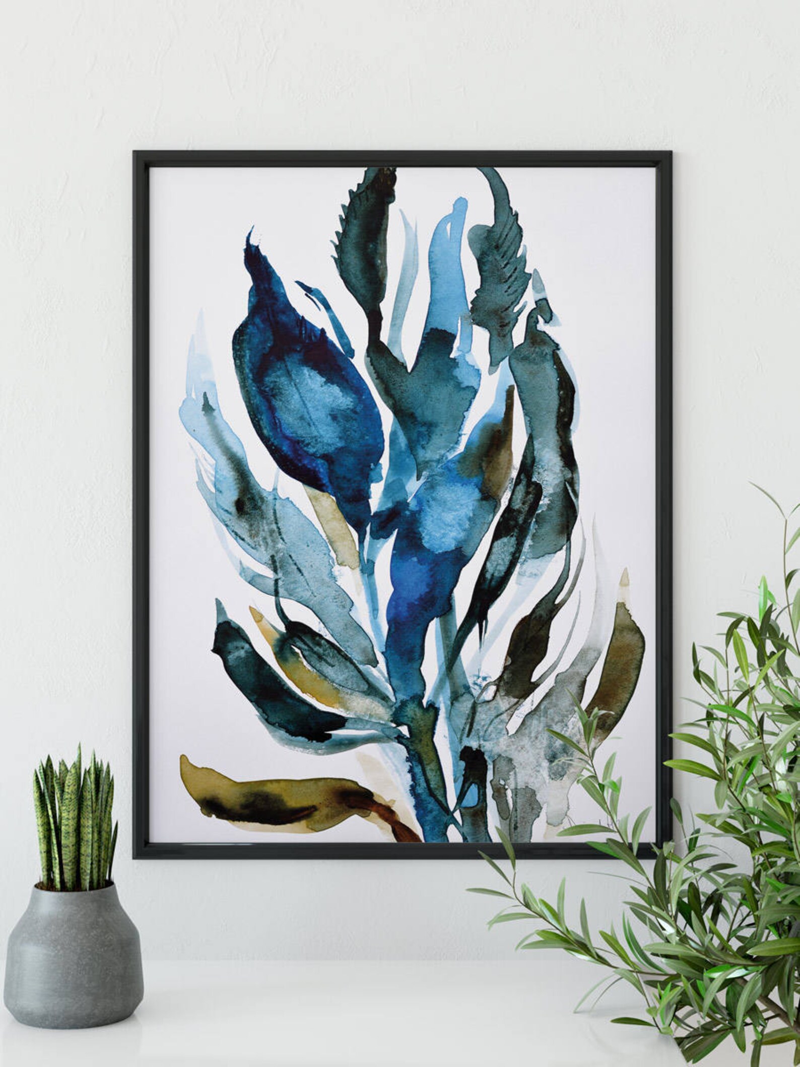 Printable Abstract Art Botanical Wall Art Tropical Poster Etsy