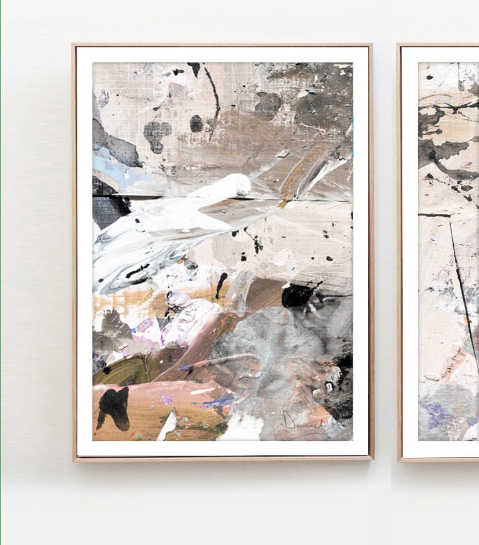 Abstract Art Print Set Set of 3 Prints Printable Abstract Etsy UK