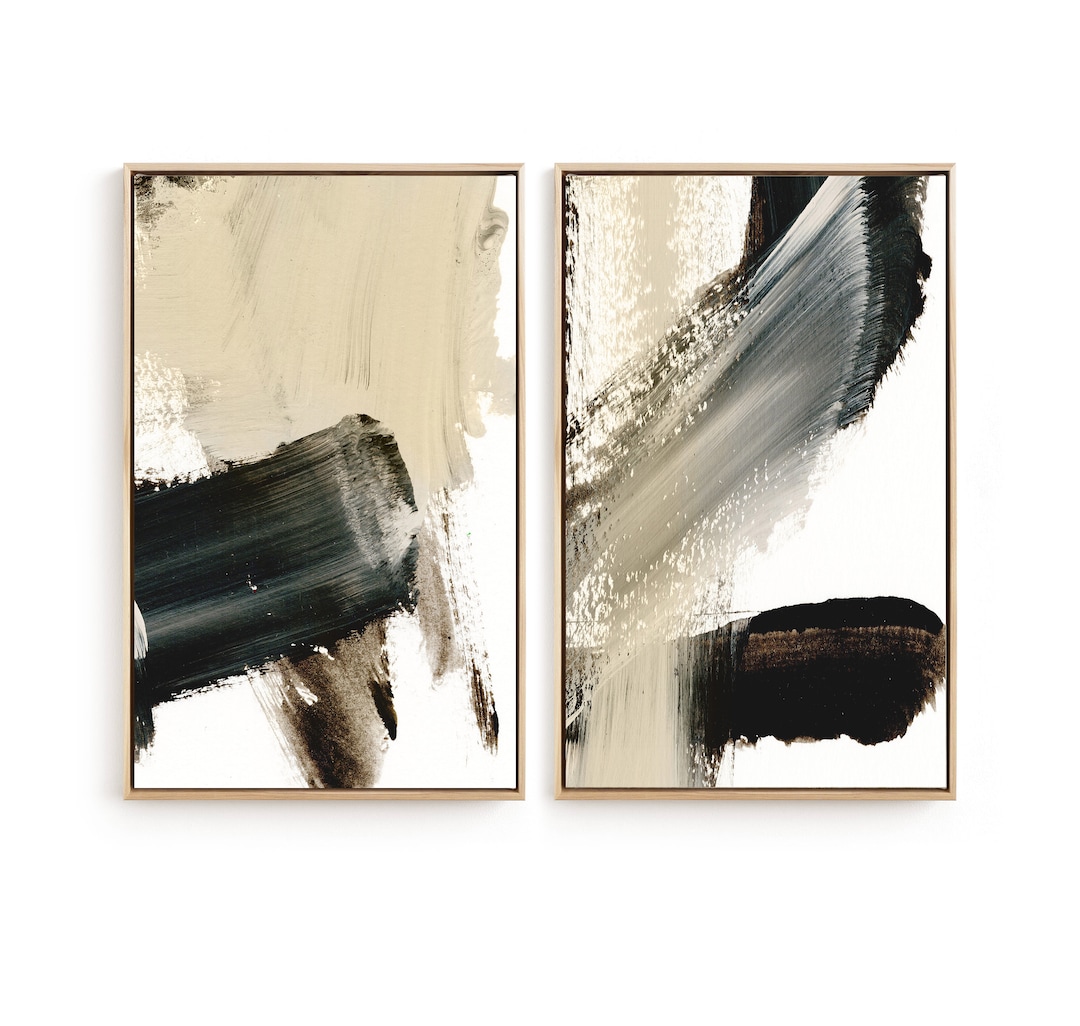 Abstract Art Print Set: Beige Neutral Wall Decor (digital Download ...