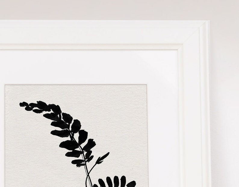 Floral Wall Art Print, Black and White Print, Printable Art, Botanical Wall Art, Flora Art, 16x20 Print, Botanical Prints, Boho art Prints image 2