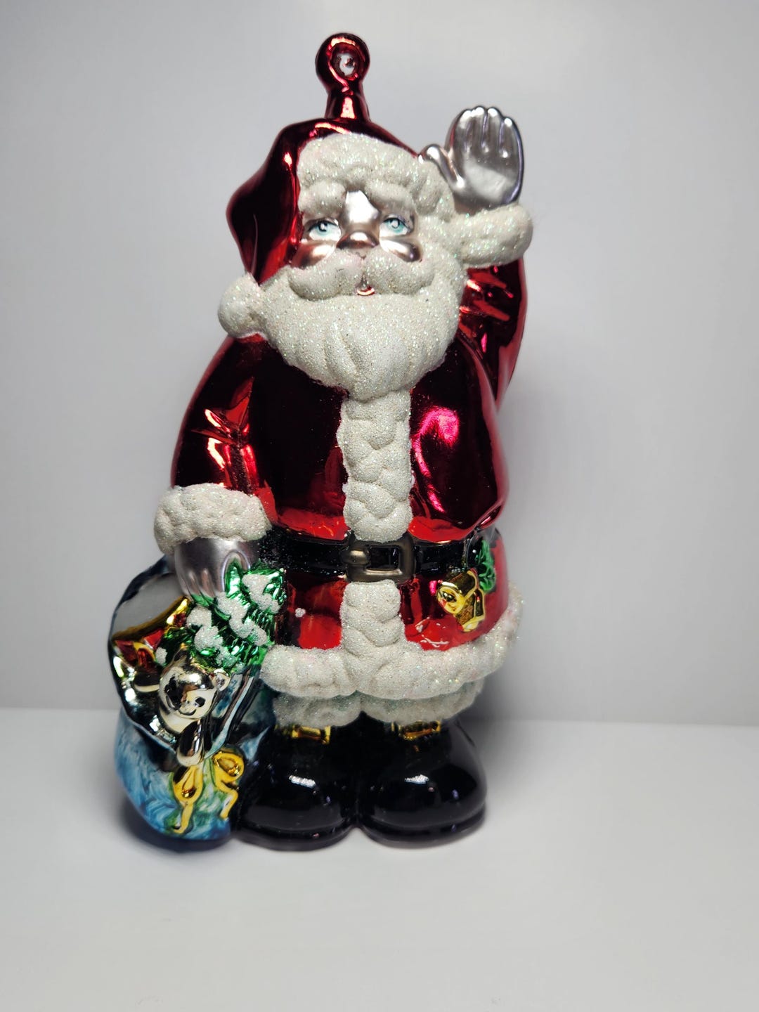 Vintage Robert Stanley Blown Glass Santa Ornament - Etsy